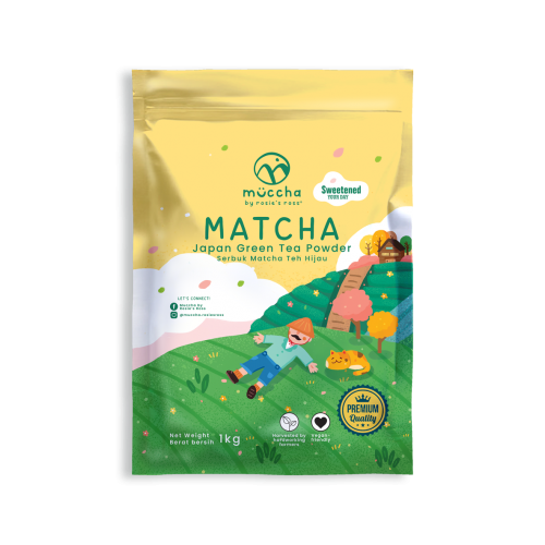 Muccha By Rosie's Ross Matcha Green Tea Powder (SWEETENED) (1KG X 10 PKTS)